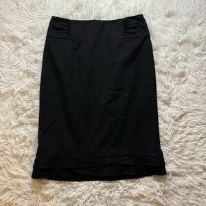 Classiques Entier pencil Skirt Size 0 charcoal gray black Back Zip